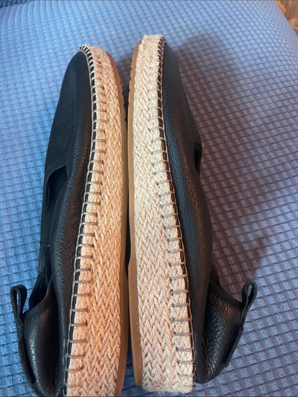 Cole Haan Black Leather Slip-On Women's Ballet Flats - Picture 5 of 6